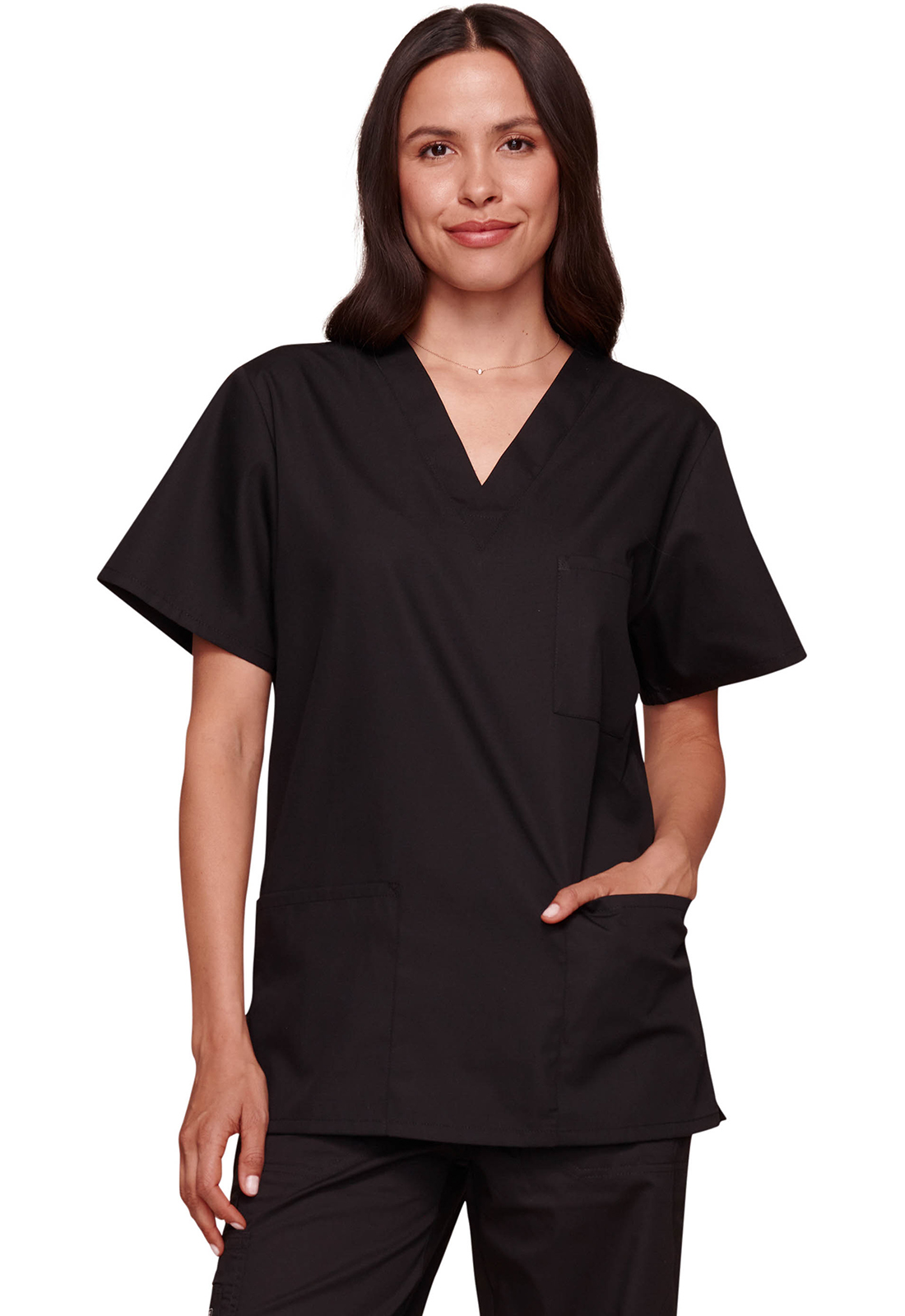 Lékařská halena s výstřihem do V, Cherokee, Unisex V-Neck Top - šedá