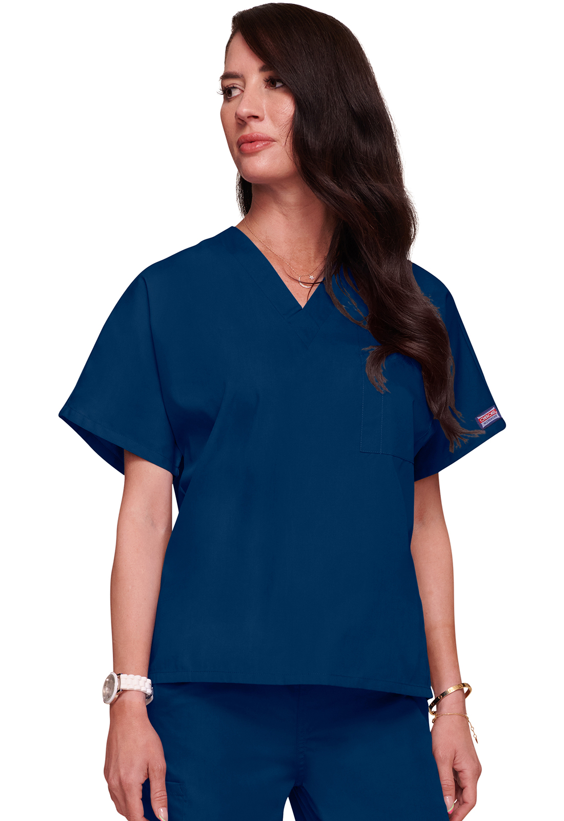 Lékařská tunika s výstřihem do V, Cherokee, Unisex V-Neck Tunic - námořnická modrá