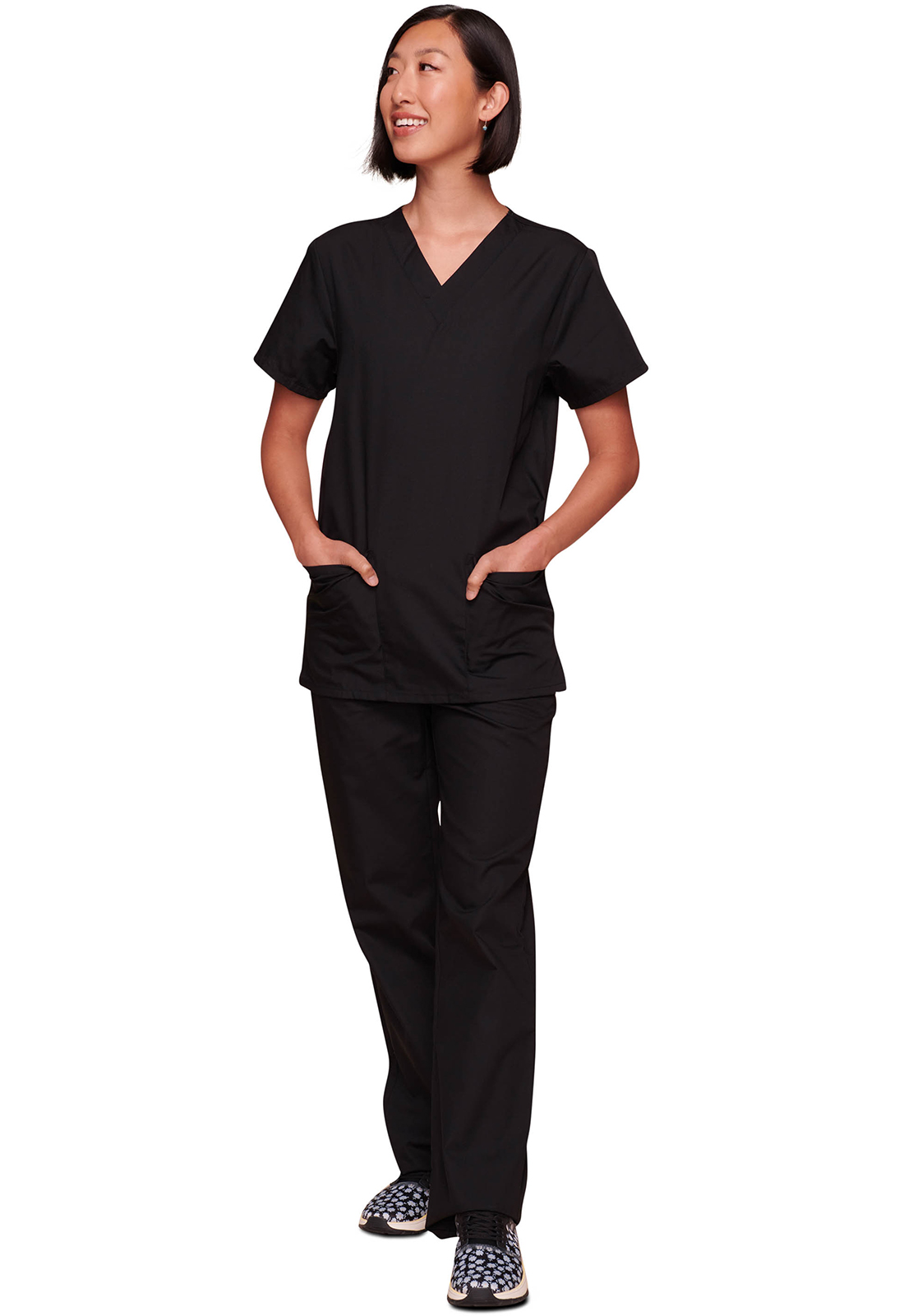 Lékařská souprava – halena a kalhoty, Cherokee, Unisex Top and Pant Set - černá