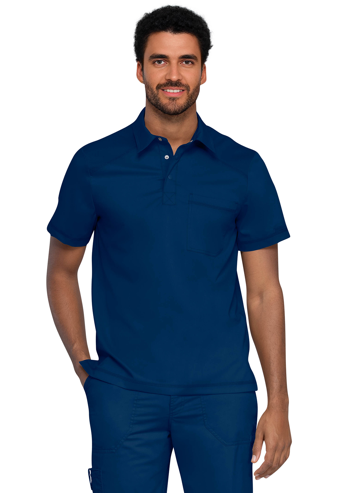Pánské lékařské polo triko, Cherokee, Men's Polo Shirt - námořnická modrá