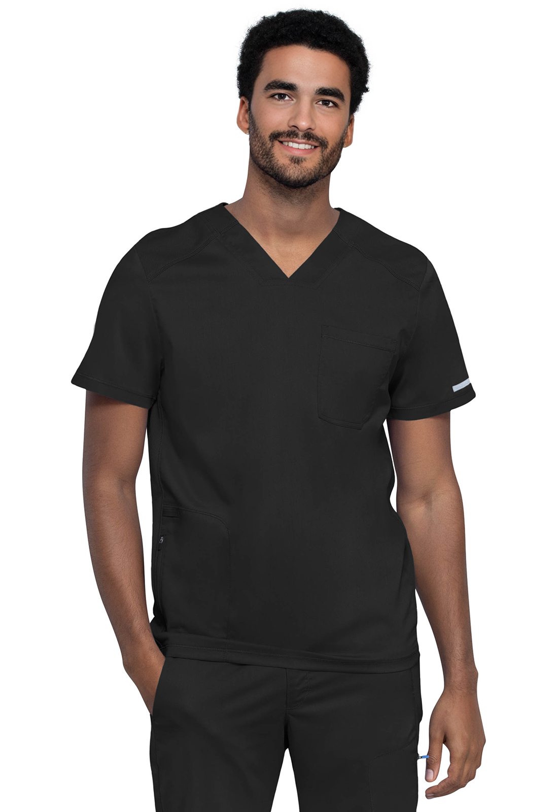 Pánská lékařská halena s výstřihem, Cherokee, Men's V-Neck Top - černá