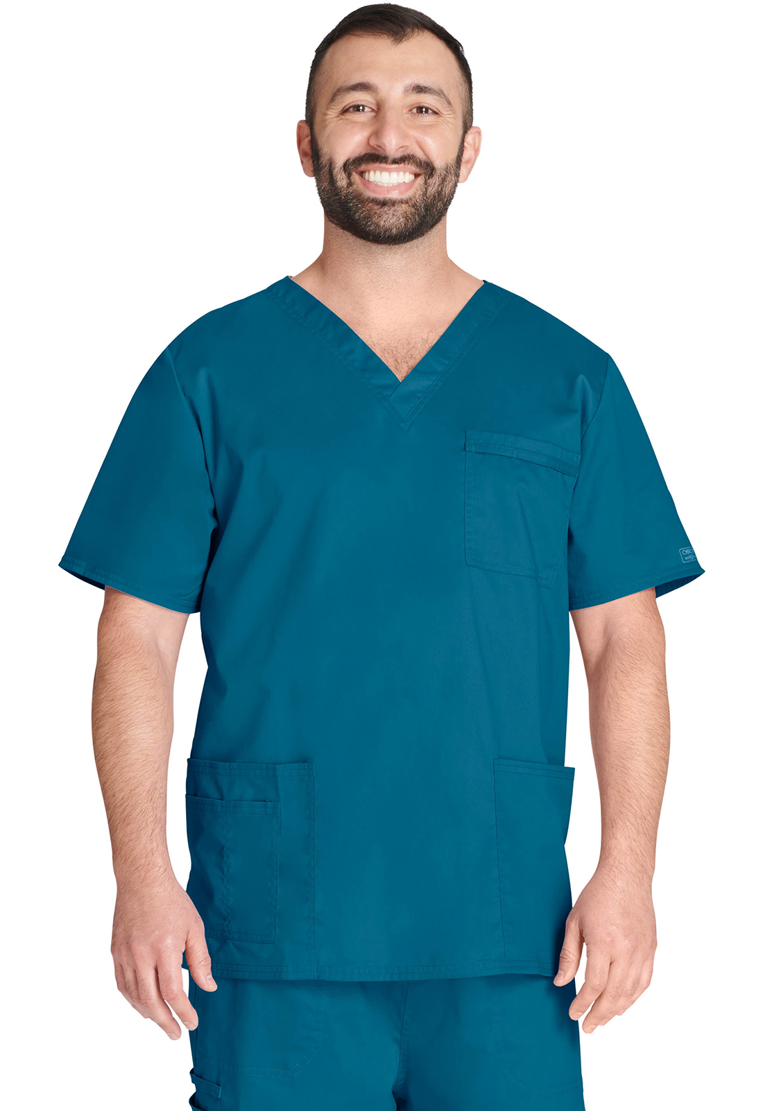 Lékařská halena s výstřihem do V, Cherokee, Unisex V-Neck Top - karibská modrá