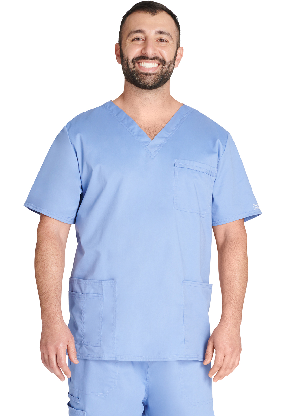 Lékařská halena s výstřihem do V, Cherokee, Unisex V-Neck Top - světle modrá