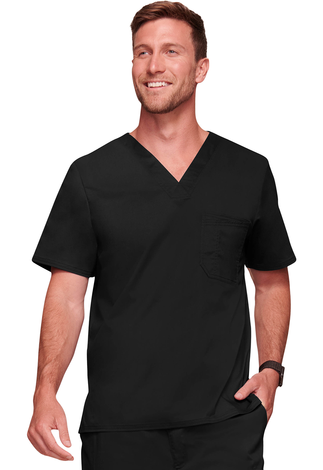 Lékařská halena s výstřihem do V, Cherokee, Tuckable V-Neck Top - černá