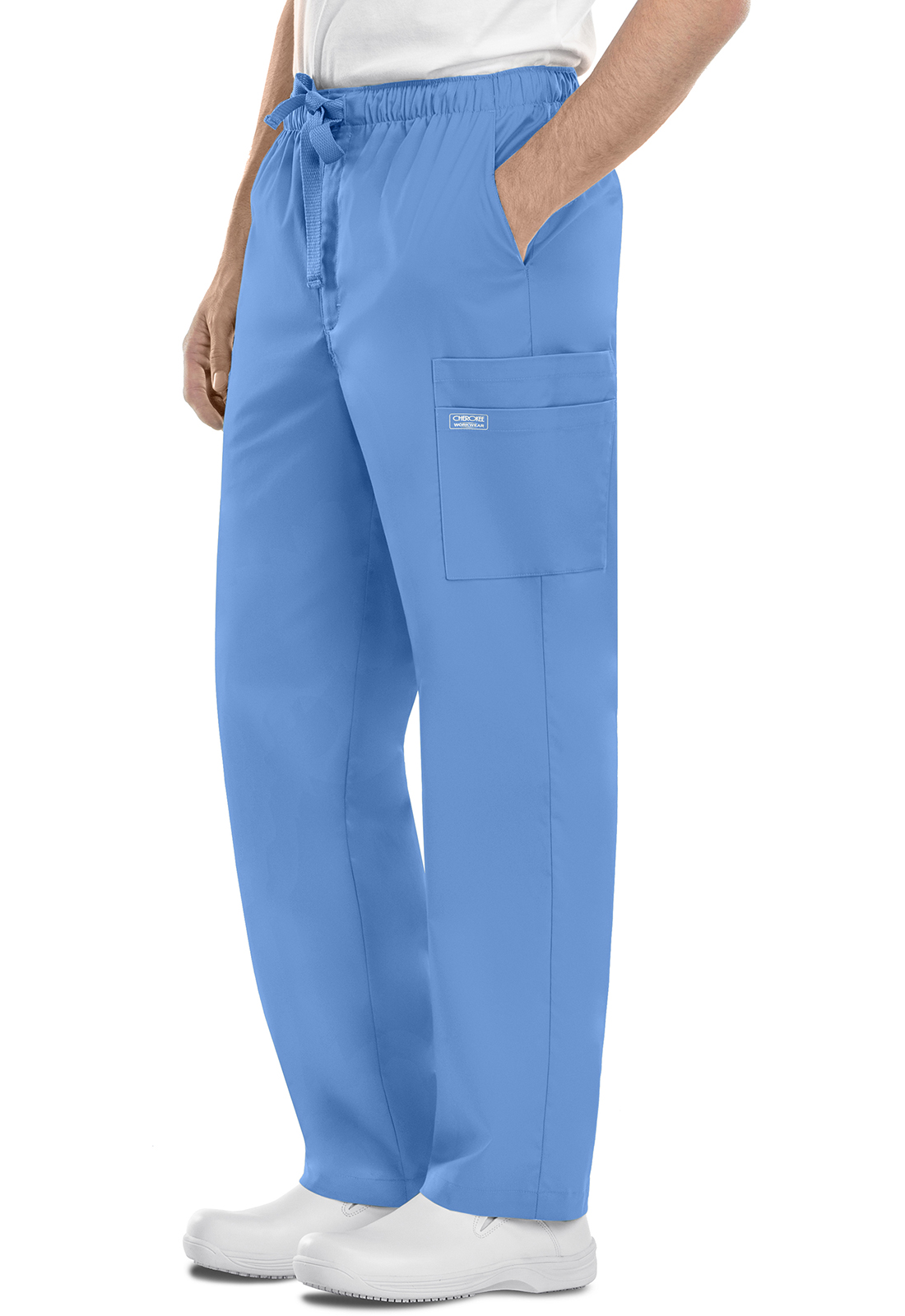 Lékařské kalhoty, Cherokee, Fly Front Cargo Pant - světle modrá