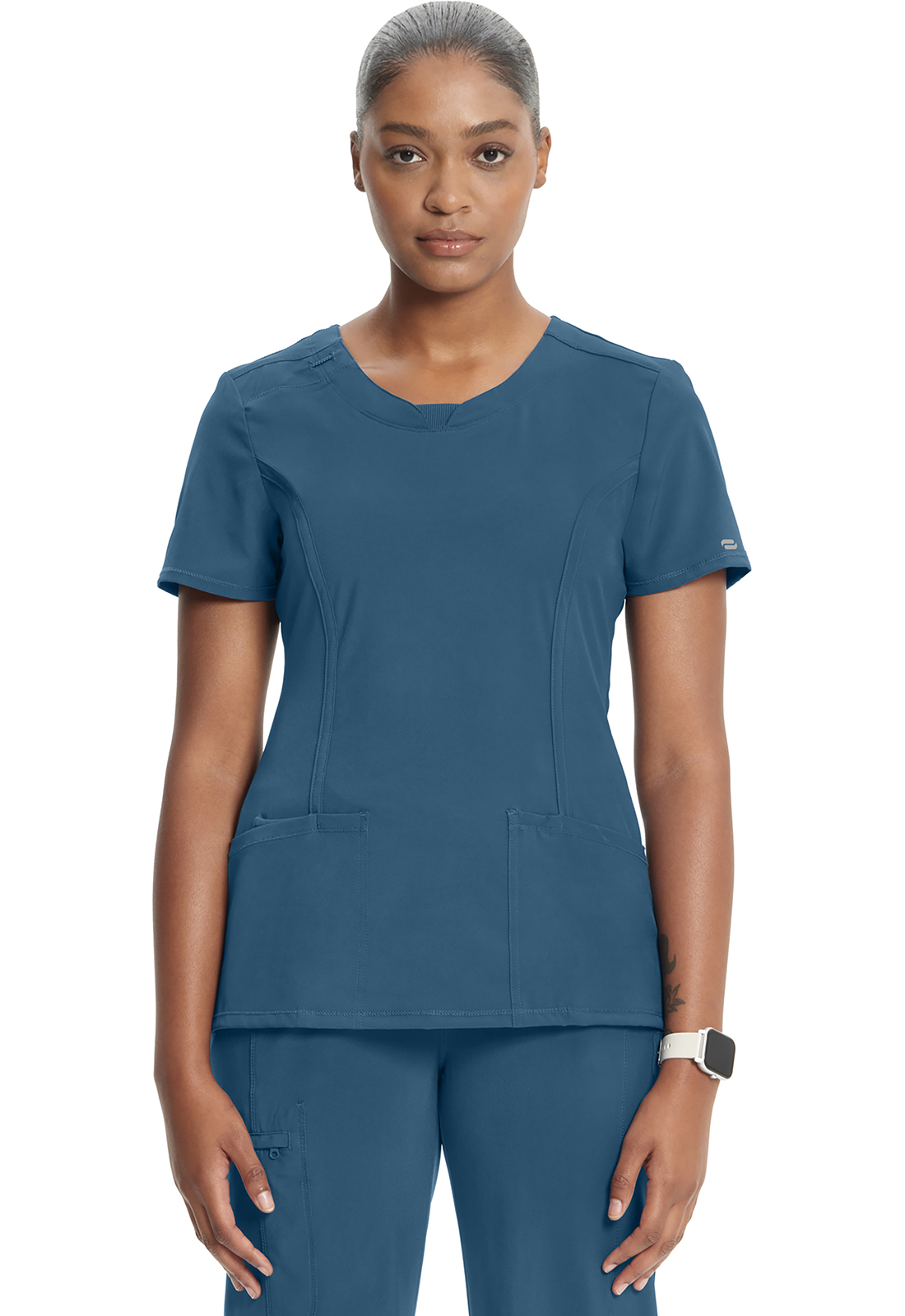 Lékařská halena s kulatým výstřihem, Cherokee, Round Neck Top - karibská modrá