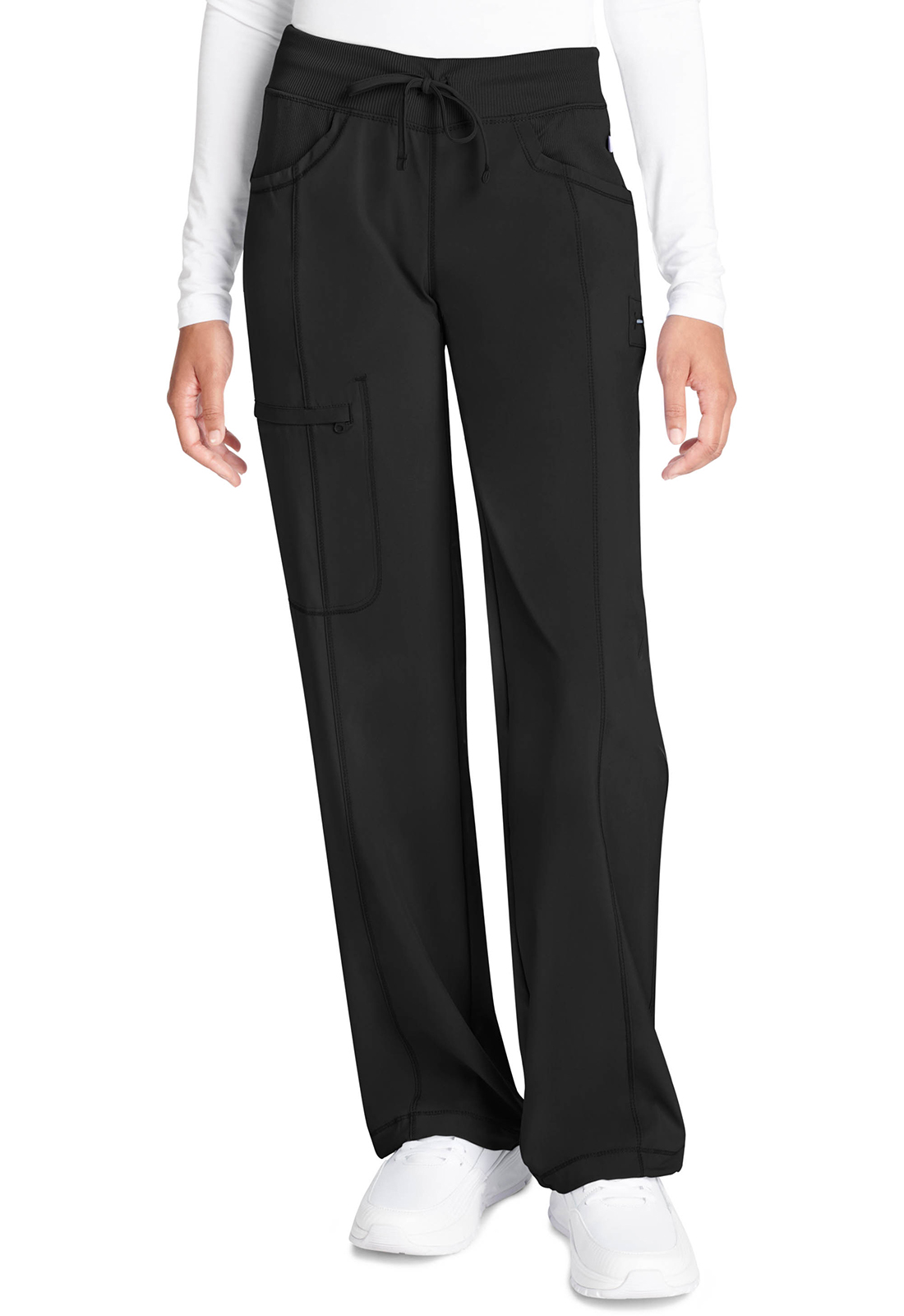 Lékařské kalhoty s rovnými nohavicemi, Cherokee, Straight Leg Drawstring Pant - černá