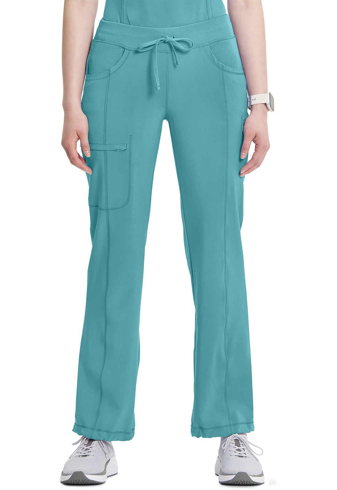 Lékařské kalhoty s rovnými nohavicemi, Cherokee, Straight Leg Drawstring Pant - modrozelená