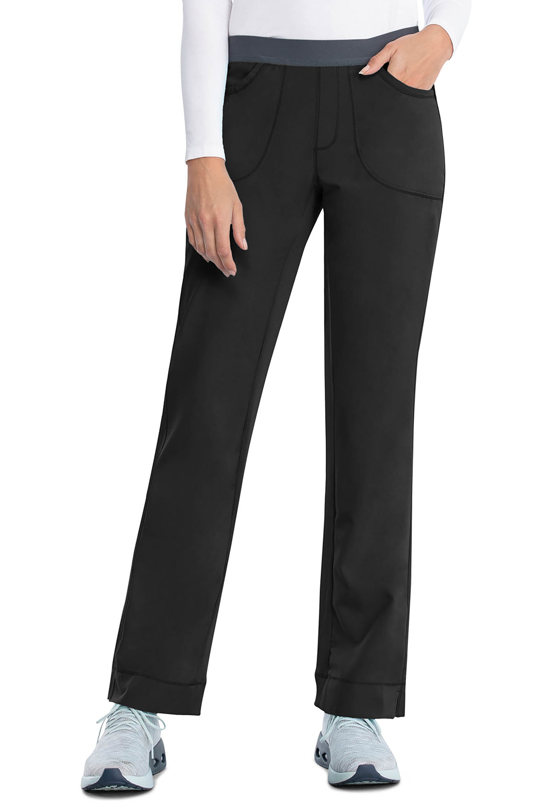 Lékařské kalhoty s úzkým střihem, Cherokee, Slim Pull-On Pant - černá