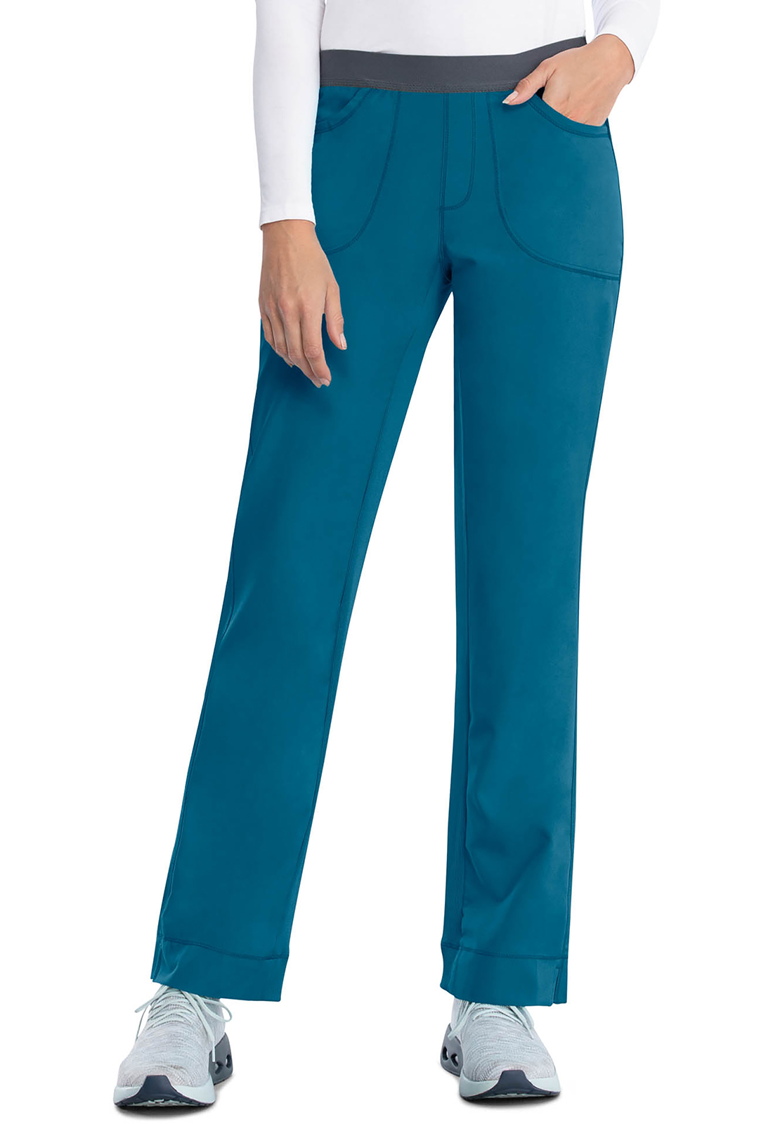 Lékařské kalhoty s úzkým střihem, Cherokee, Slim Pull-On Pant - karibská modrá