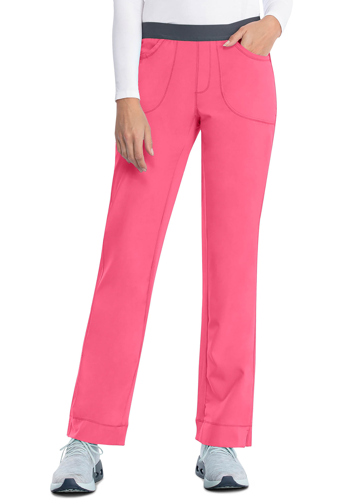 Lékařské kalhoty s úzkým střihem, Cherokee, Slim Pull-On Pant - růžová