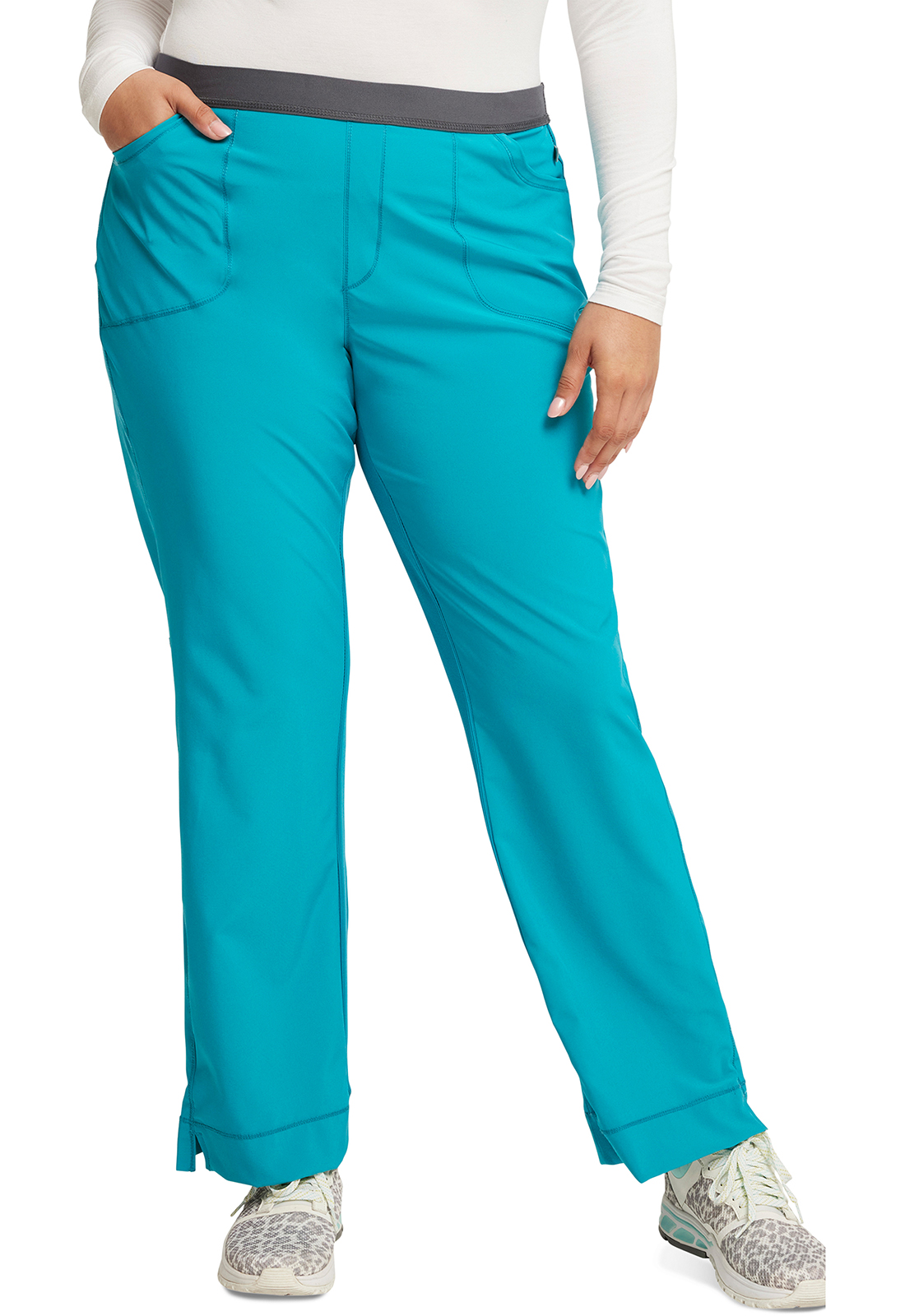 Lékařské kalhoty s úzkým střihem, Cherokee, Slim Pull-On Pant - modrozelená