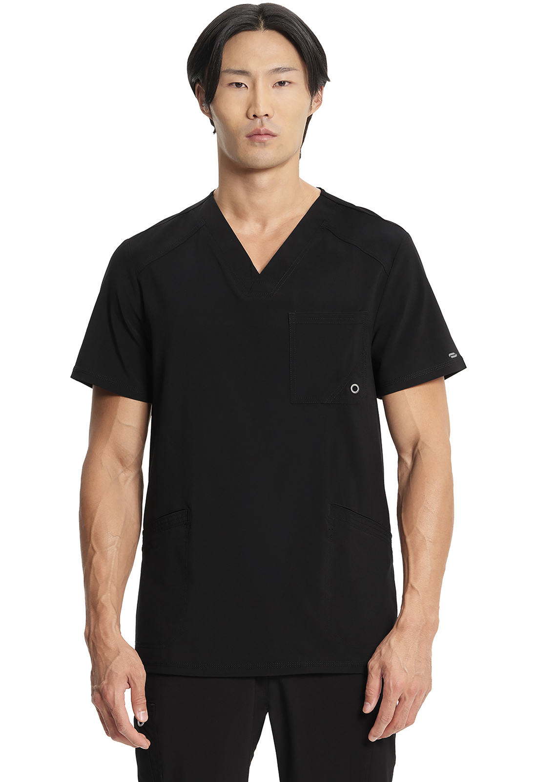 Lékařská halena s výstřihem do V, Cherokee, V-Neck Top - černá