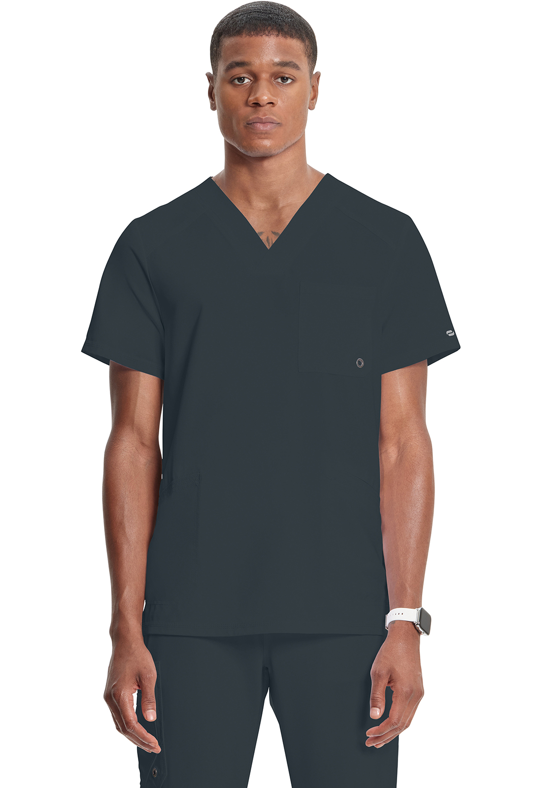 Lékařská halena s výstřihem do V, Cherokee, V-Neck Top - šedá