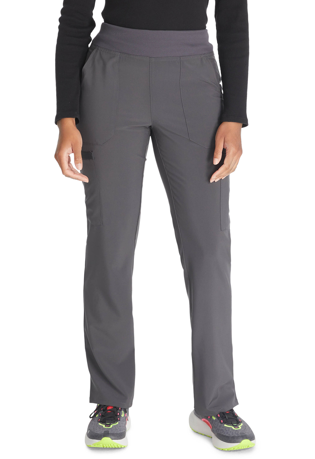 Lékařské kalhoty, Dickies, Natural Rise Pull-on Cargo - tmavě šedá