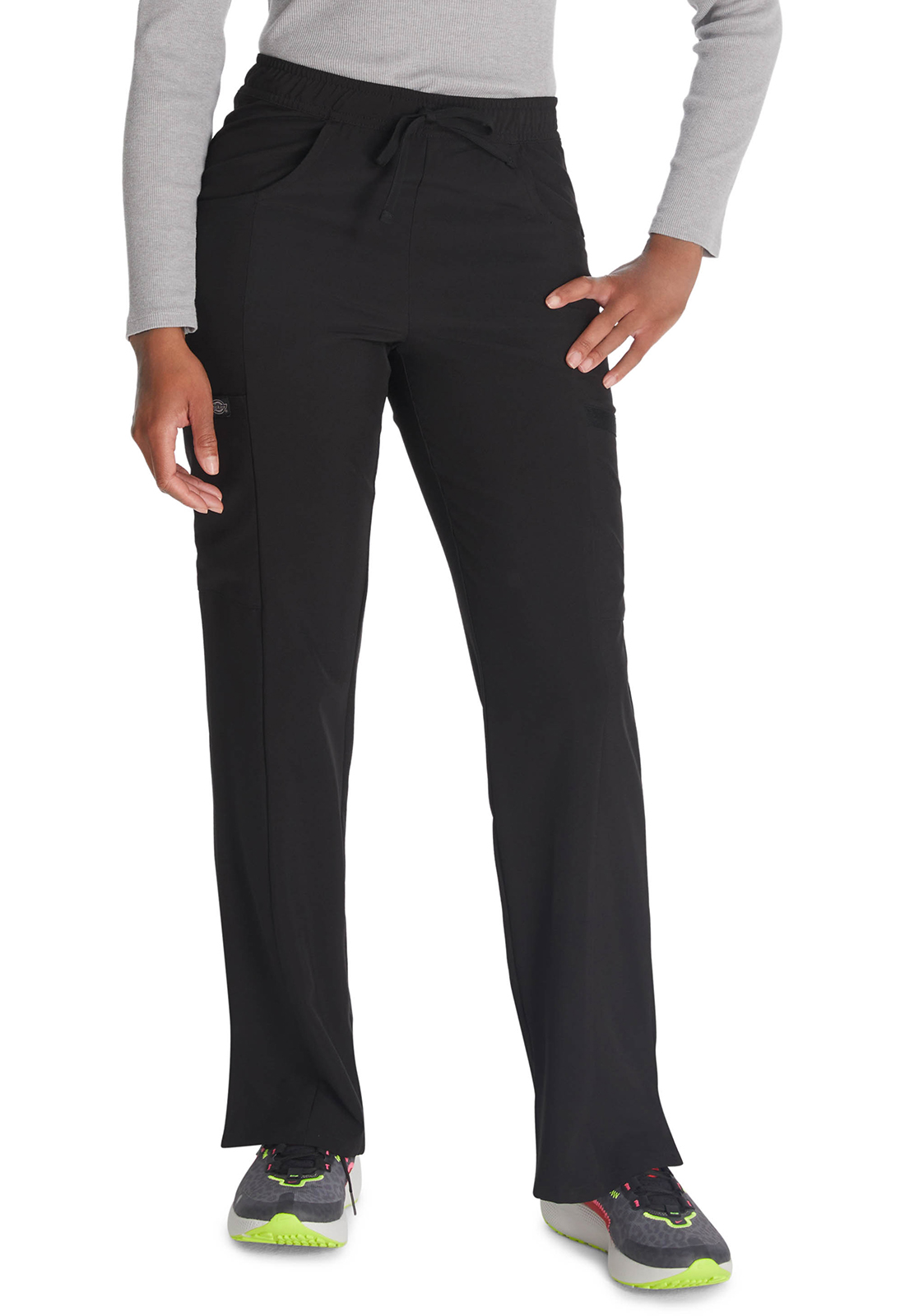 Lékařské kalhoty se šňůrkou, Dickies, Mid Rise Drawstring - černá