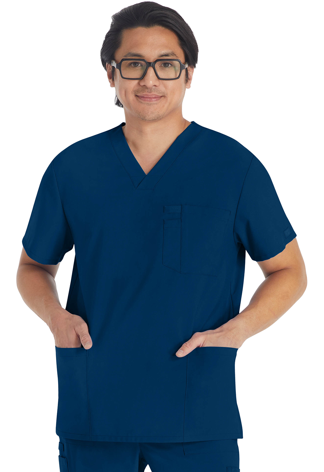 Pánská lékařská halena s výstřihem do V, Dickies, Men's V-Neck Top - námořnická modrá