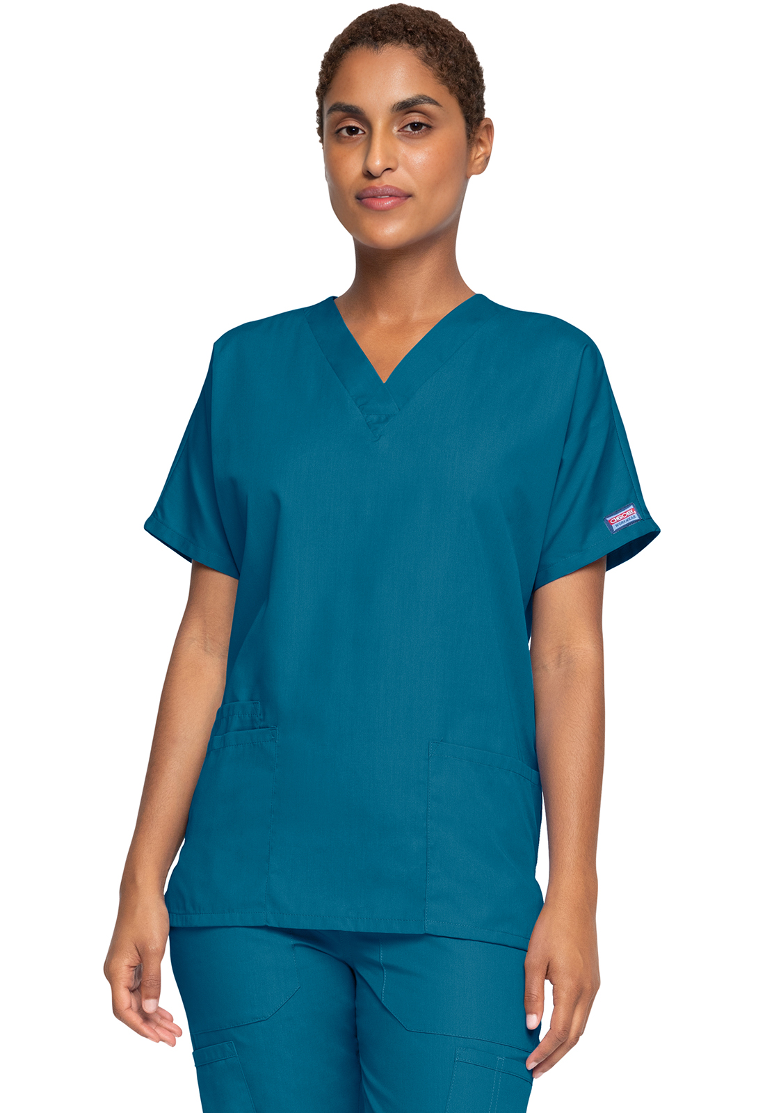 Dámská lékařská halena, Cherokee Originals V-Neck Top - karibská modrá