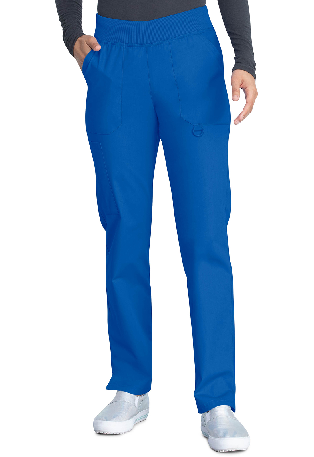 Lékařské kalhoty s pružným pasem a zúženou nohavicí, Dickies, Mid Rise Tapered Leg Pull-on Pant – královská modrá