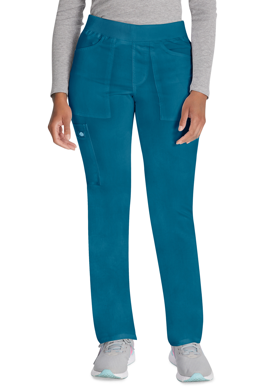 Lékařské kalhoty s pružným pasem, Dickies, Mid Rise Pull-on - karibská modrá