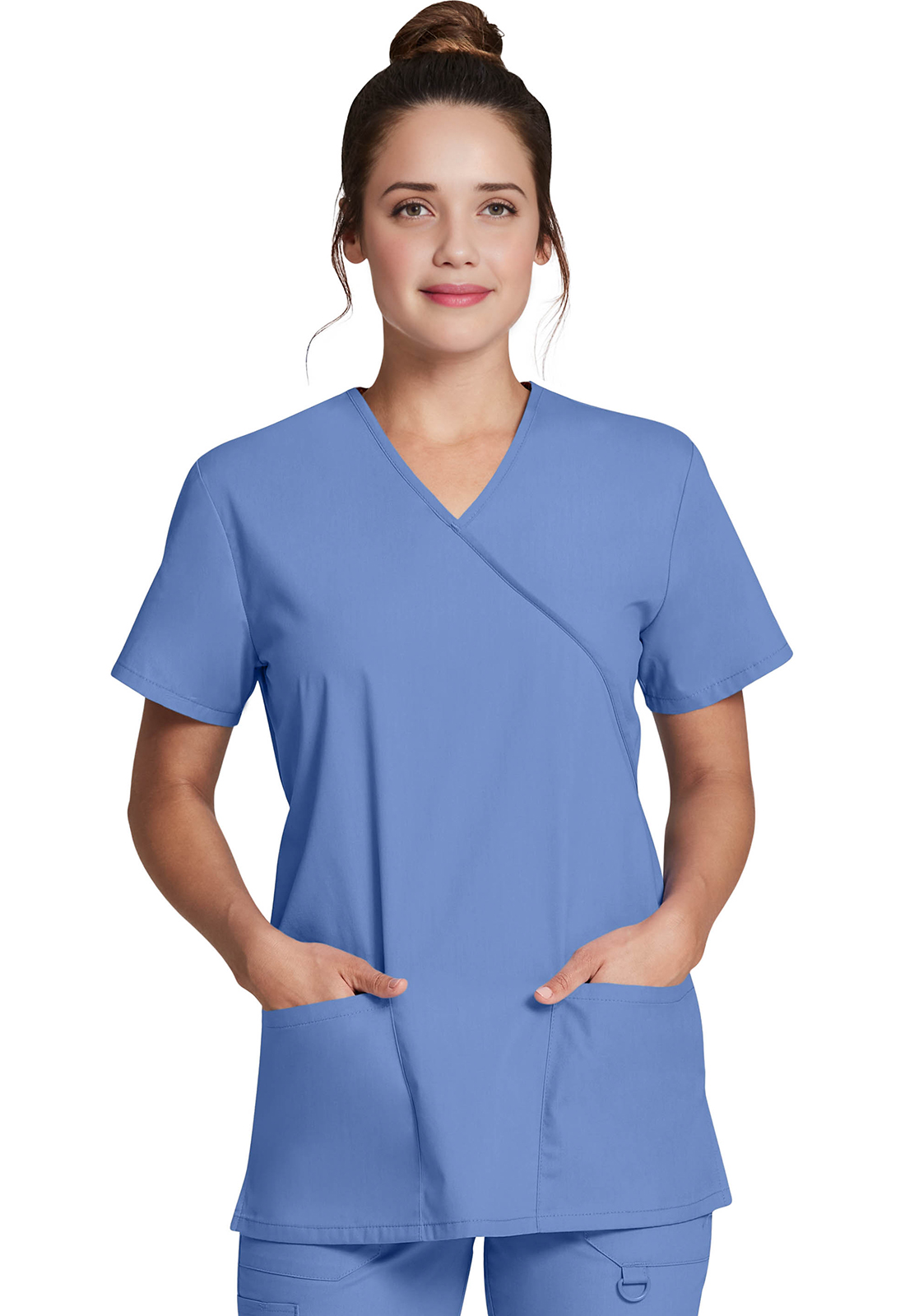 Lékařská tunika se zavinovacím vzhledem, Dickies, Mock Wrap Tunic - světle modrá