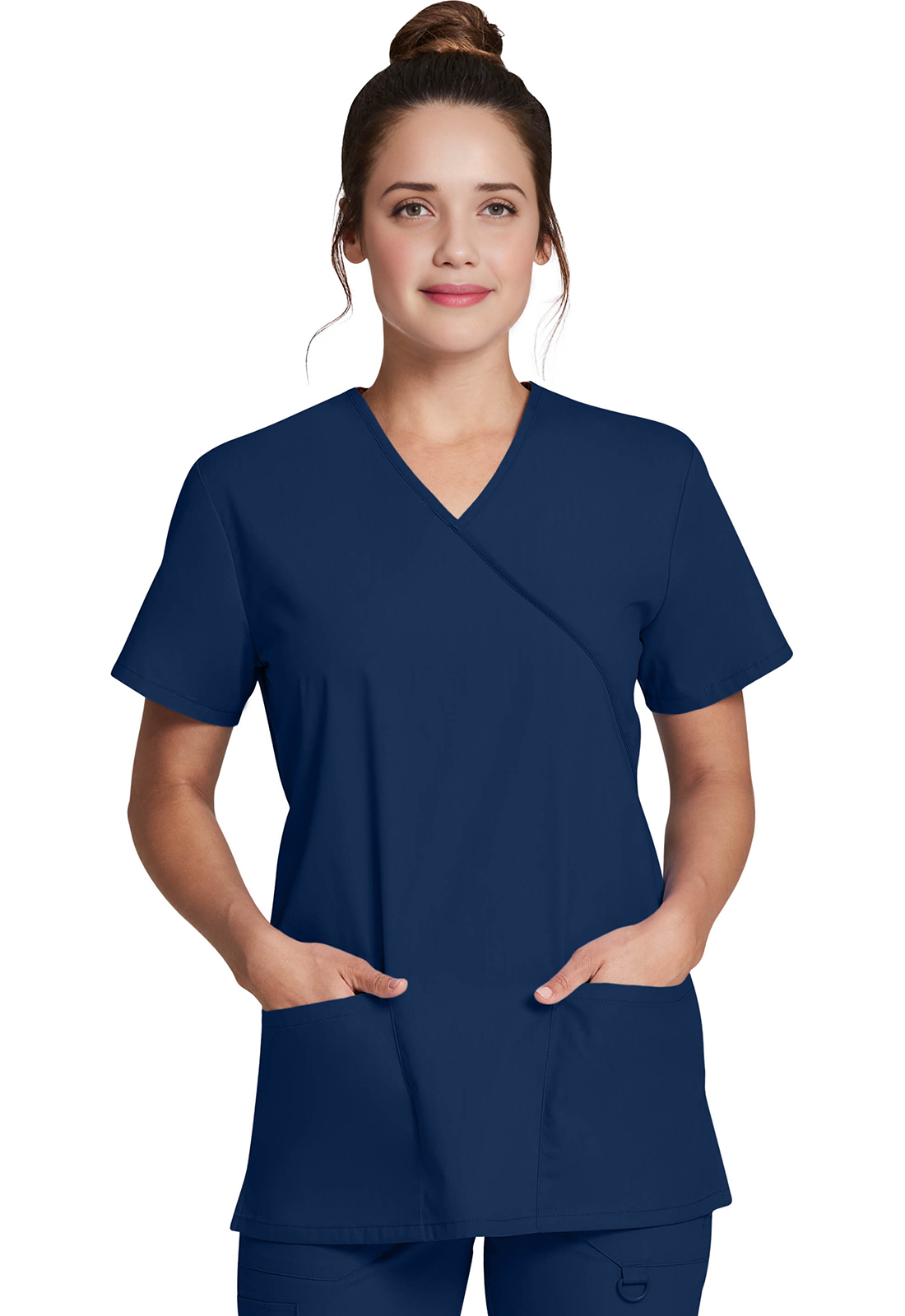 Lékařská tunika se zavinovacím vzhledem, Dickies, Mock Wrap Tunic - námořnická modrá
