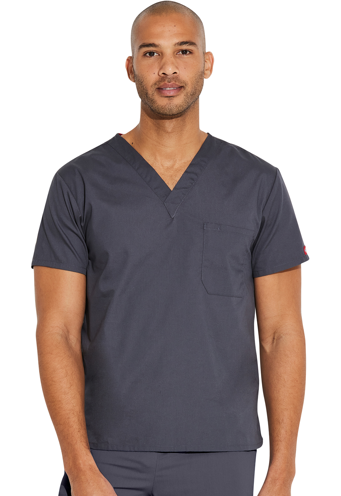Lékařská halena s výstřihem do V, Dickies, Tuckable V-Neck Top - tmavě šedá