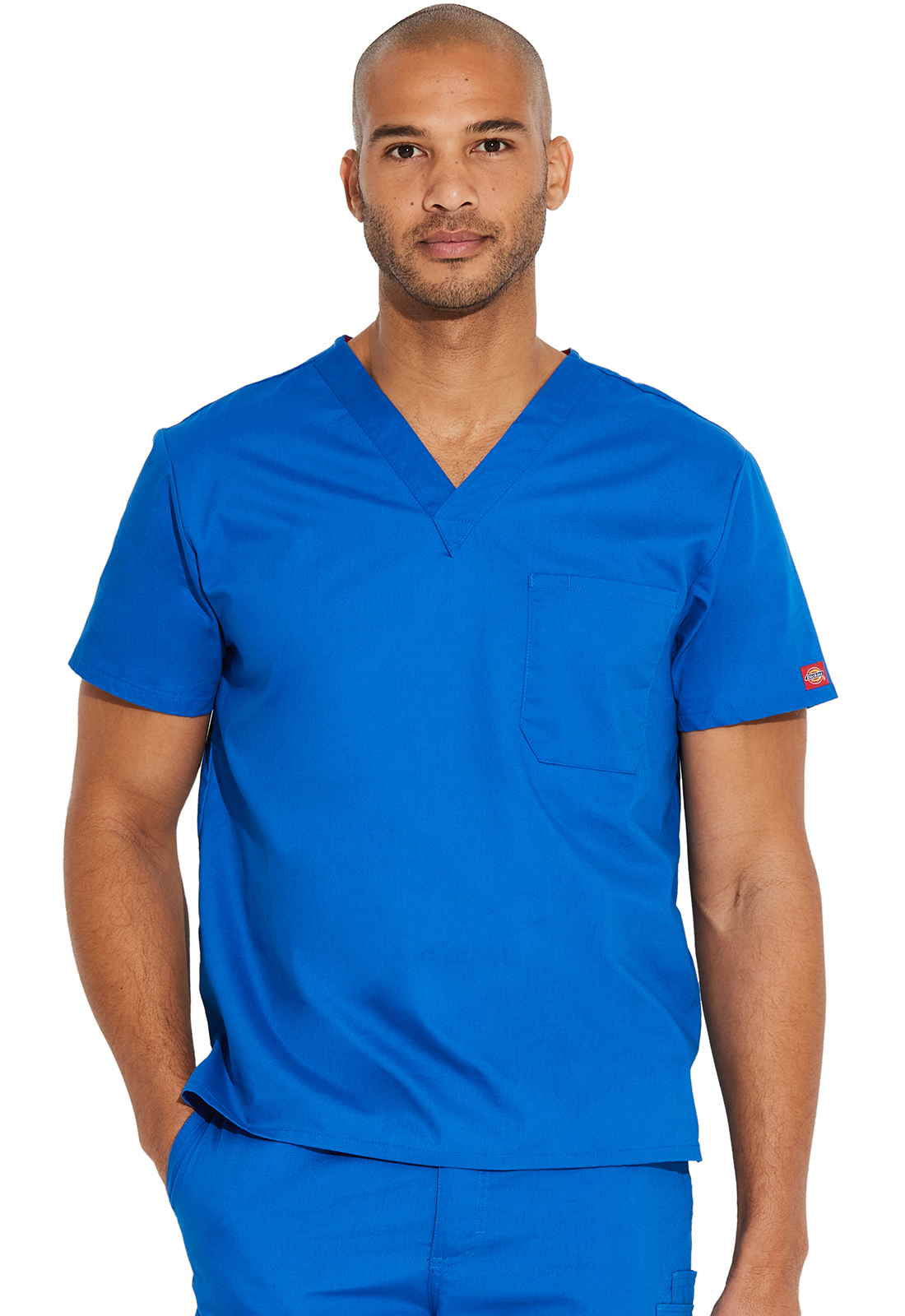 Lékařská halena s výstřihem do V, Dickies, Tuckable V-Neck Top - královská modrá