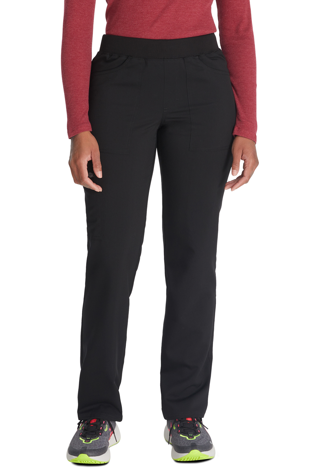 Lékařské kalhoty s pružným pasem, Dickies, Mid Rise Pull-on - černá