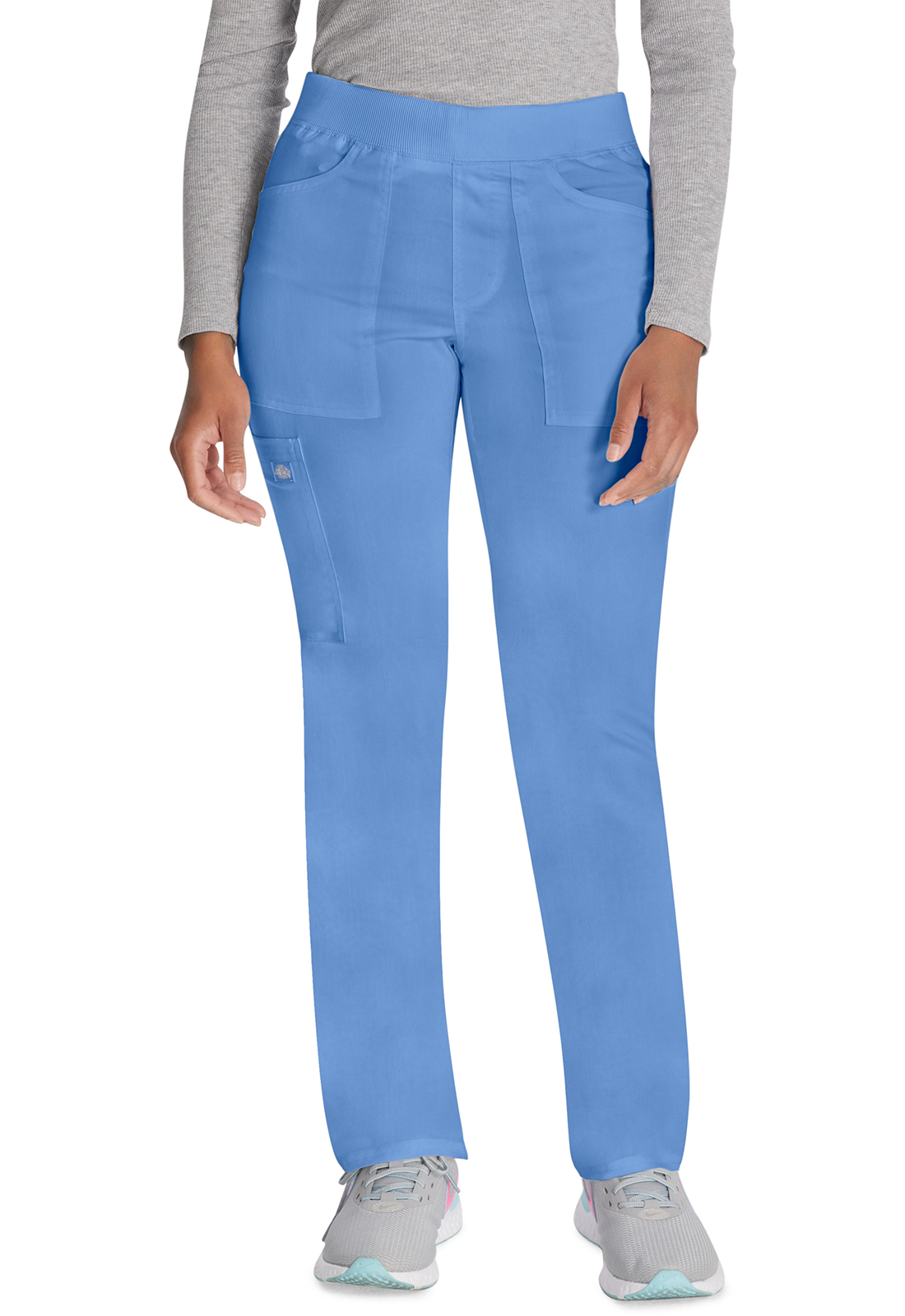 Lékařské kalhoty s pružným pasem, Dickies, Mid Rise Pull-on - světle modrá