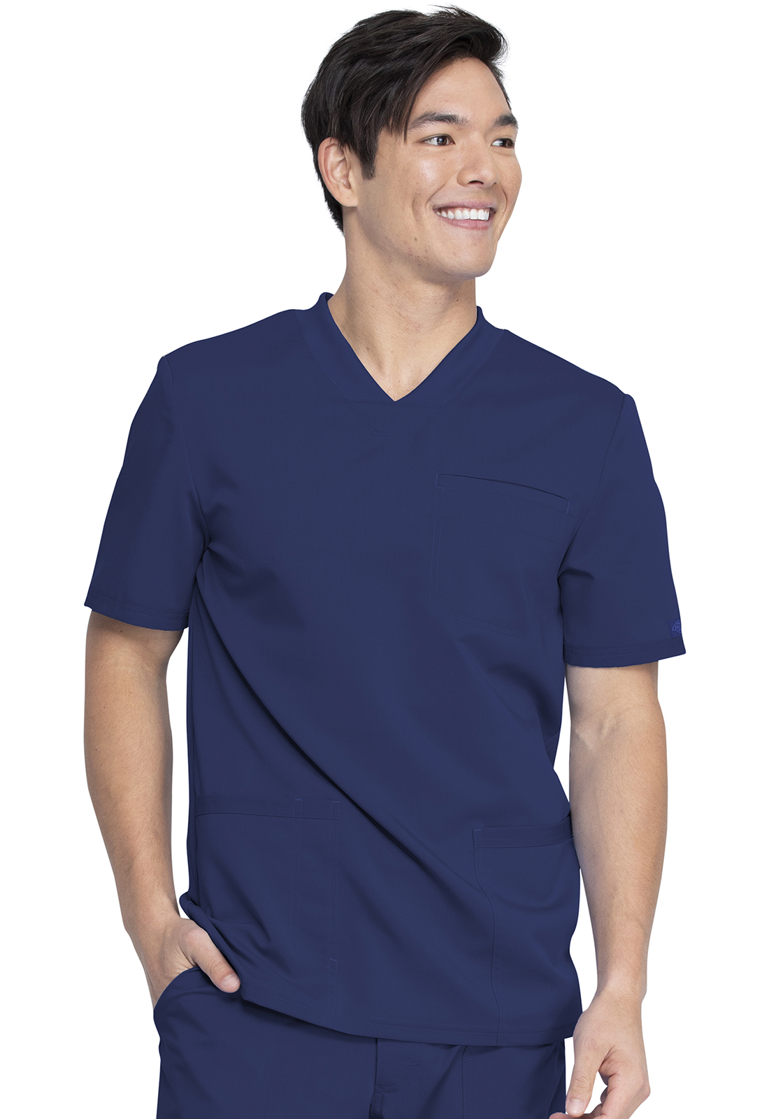 Pánská lékařská halena s výstřihem do V, Dickies, Men's V-Neck Top - námořnická modrá