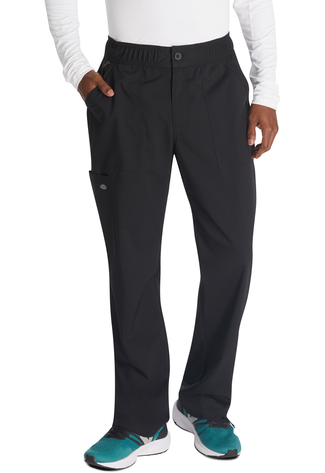Lékařské kalhoty se zapínáním na zip, Dickies, Mid Rise Zip Fly - černá