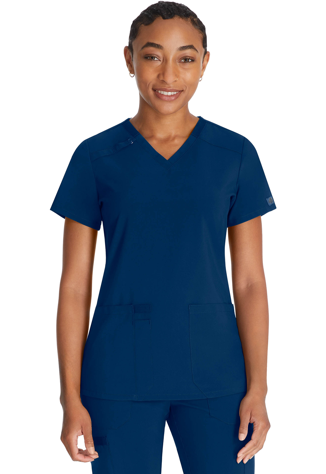 Lékařská halena s výstřihem do V, Dickies, V-Neck Top - námořnická modrá